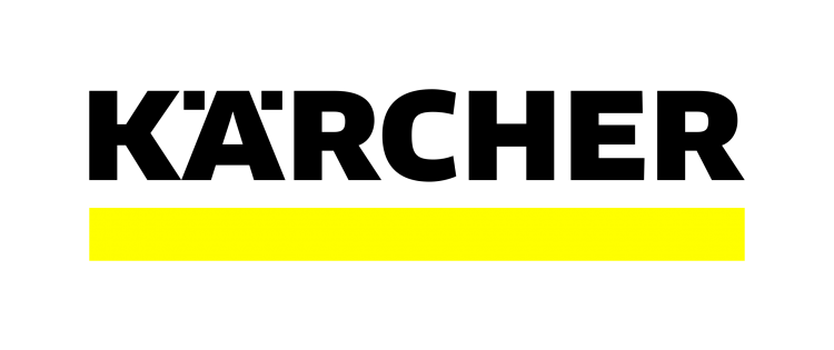Schriftzug Kärcher mit gelbem Strich